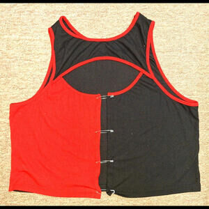 NEW Hot Topic Safety Pin Harley Quinn Tank Shirt Plus Size Top